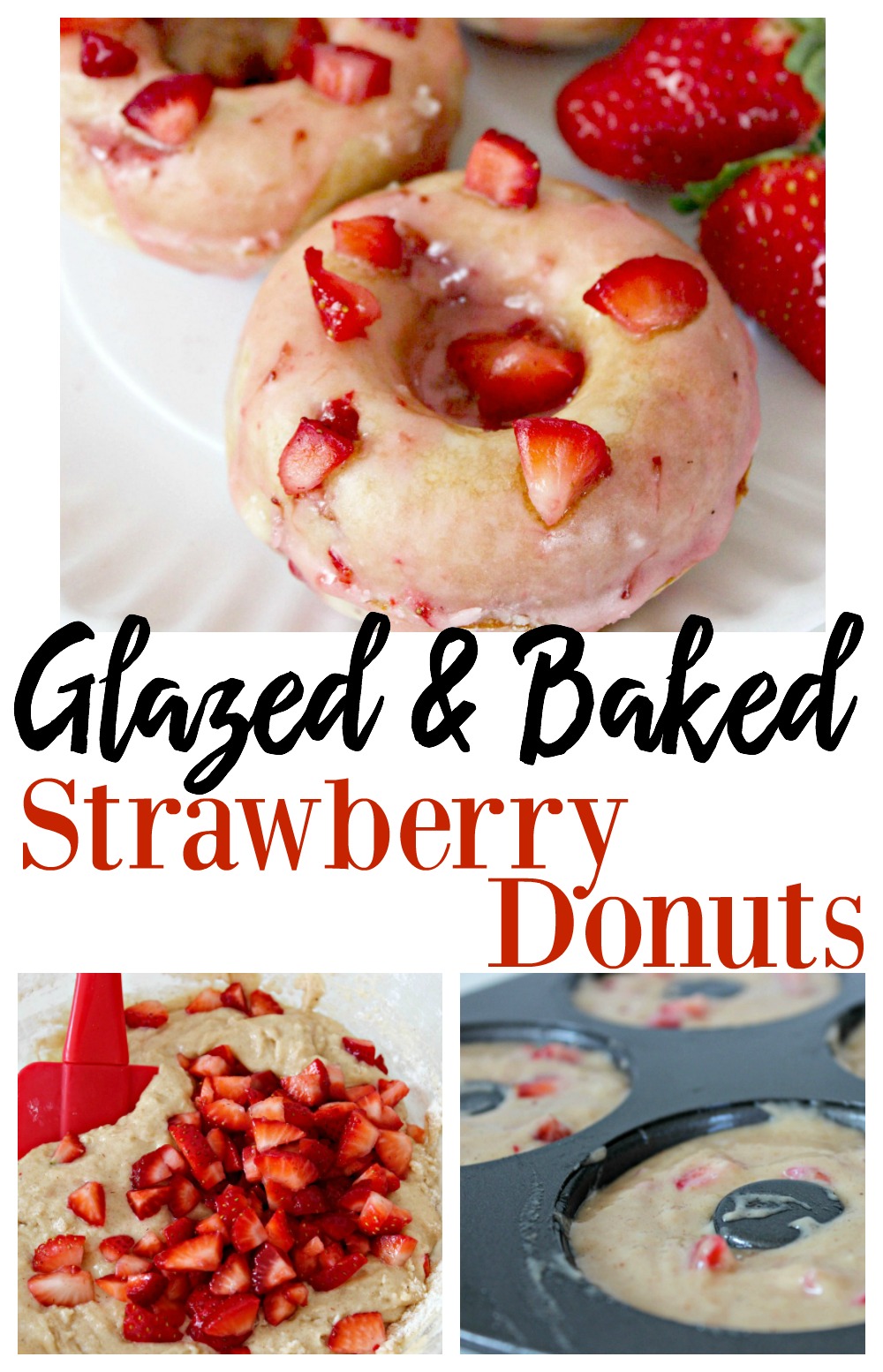 Glazed Strawberry Baked Donuts Recipe