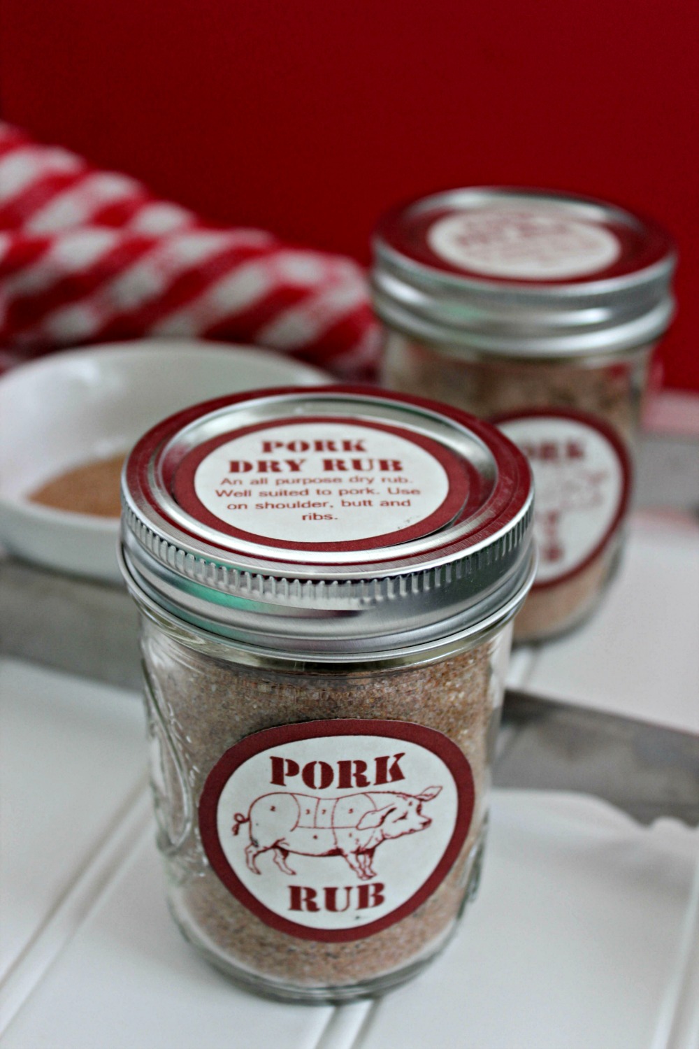 Pork Dry Rub Recipe with Printable Labels