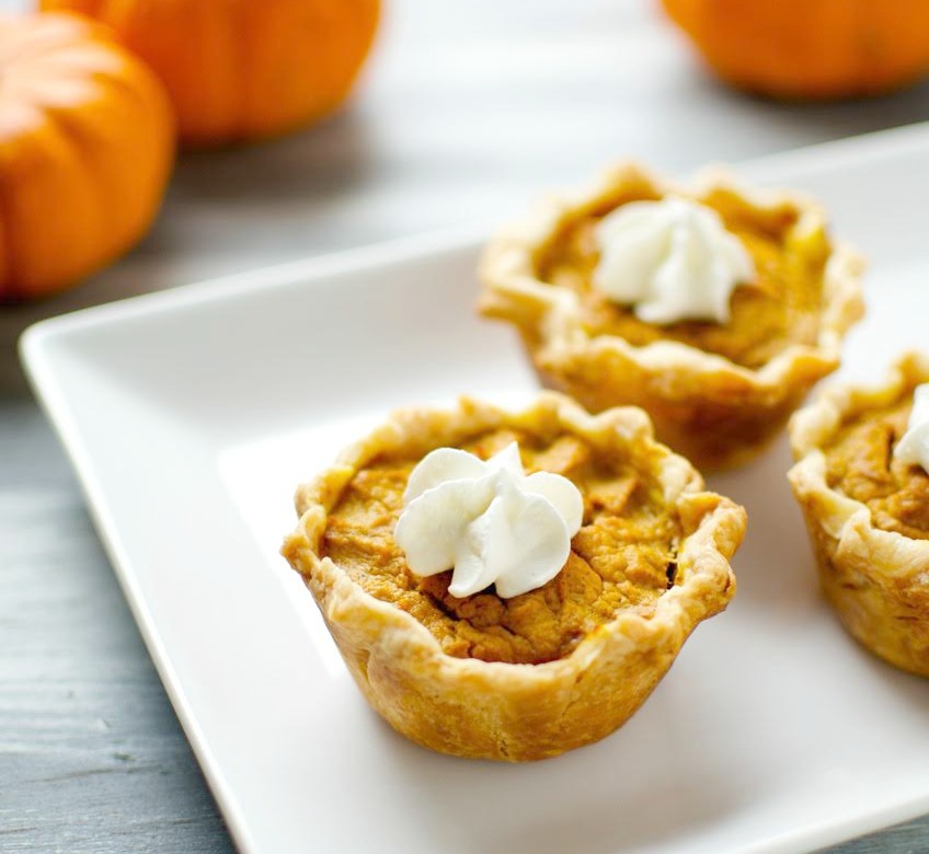 Miniature Pumpkin Pies Dessert Recipe FoodieFather.net