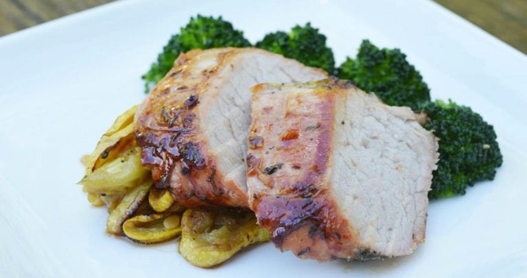 Pork loin rotisserie recipe dinner grilled roasted meat